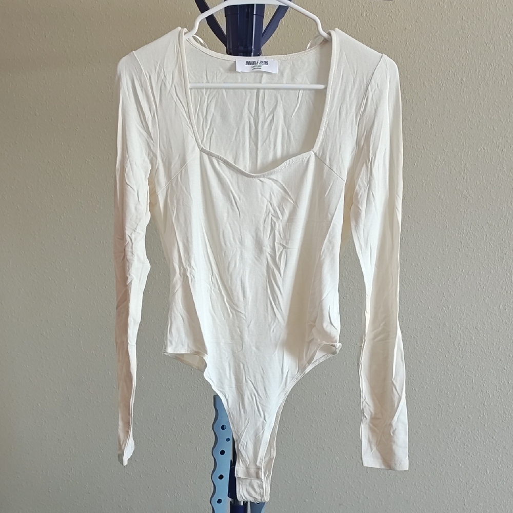 Double Zero Cream Long Sleeve Bodysuit